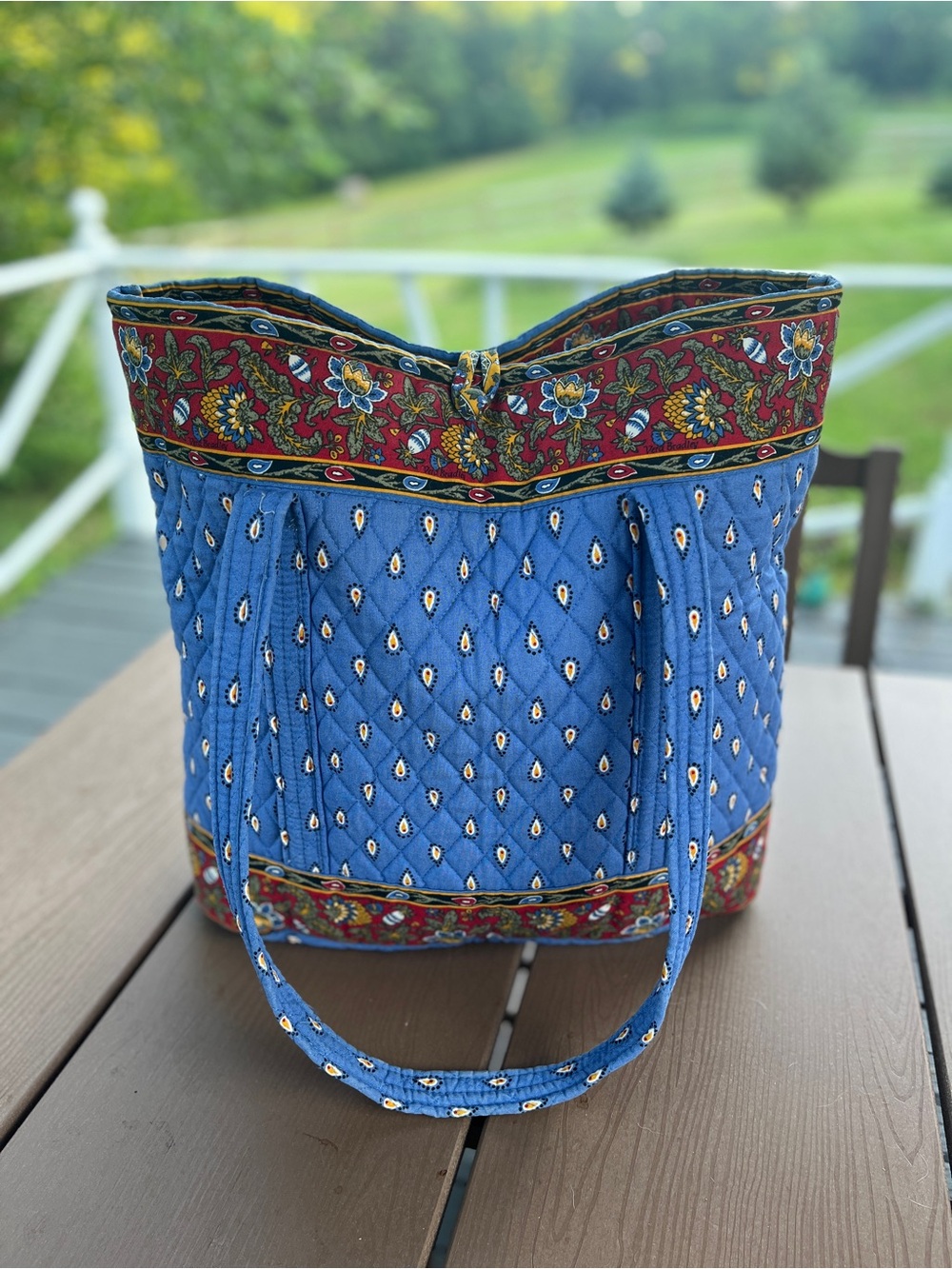 Vera Bradley French Blue Large Tote Bag